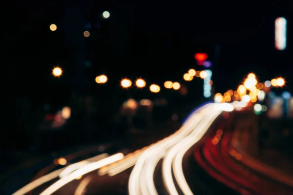 Colorful Bokeh Lights Night City Background — Stock Photo, Image