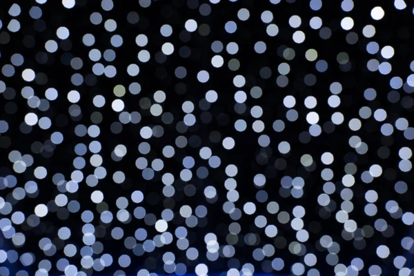 Close View Blue Bokeh Lights Black Background — Stock Photo, Image