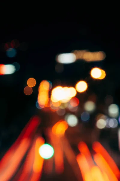 Night City Lights Bokeh Style Background — Stock Photo, Image