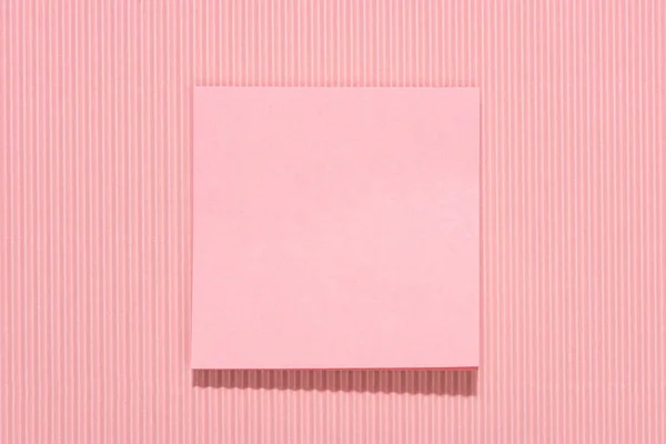 Elevated View Blank Stick Note Pink — Stock Photo, Image