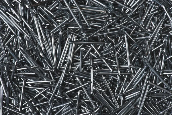 Top View Pile Iron Nails — Stock Photo, Image