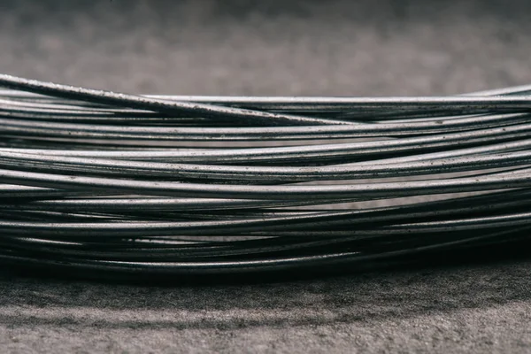 Selective Focus Grey Wires Tabletop — Stock Photo, Image