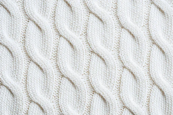 Full Frame Image White Woolen Fabric Background — Stock Photo, Image