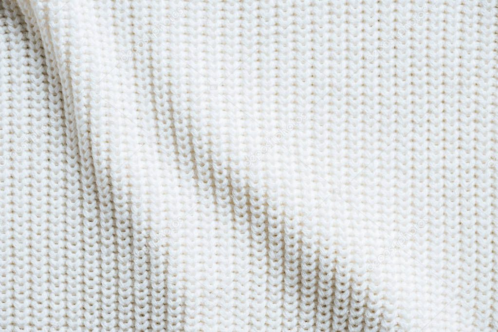 full frame image of white woolen fabric background