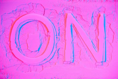 üye pembe neon toz doku, üstten görünüm
