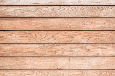 top view of light brown wooden background with horizontal planks clipart