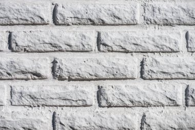 Beyaz yaşlı tuğla duvar arka plan yakından görmek 