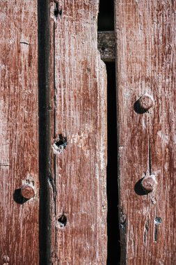 yakından görmek eski kahverengi ahşap çit arka plan 