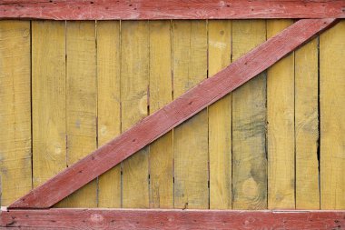 full frame of colorful wooden fence as background clipart