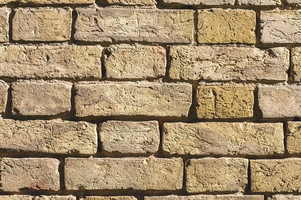 Grey Grungy Brick Wall Sunlight — Stock Photo, Image