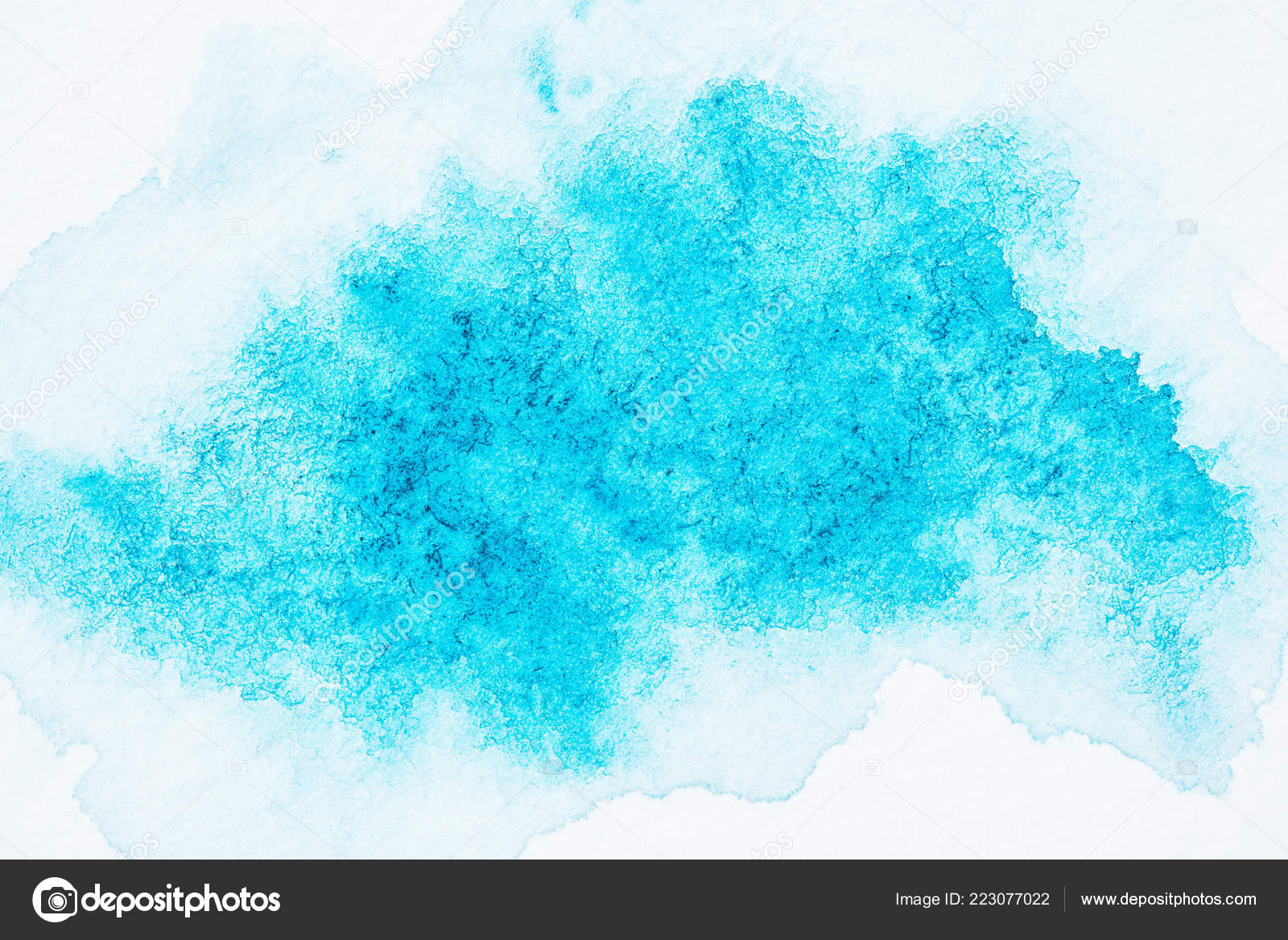 Abstract Bright Turquoise Watercolor Texture — Stock Photo