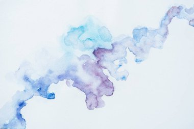 abstract texture with blue and purple watercolor blots clipart