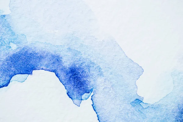 Creative Blue Watercolor Painting White Paper — Stock Photo, Image