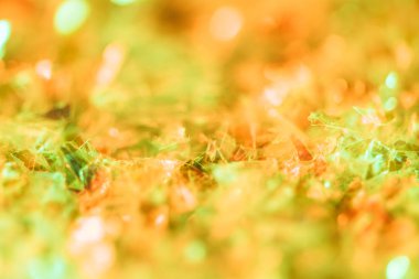 Turuncu glitter ve bokeh parlak arka plan