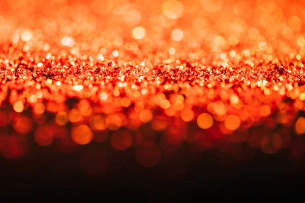 Glowing Christmas Texture Red Defocused Glitter — Stock Photo, Image