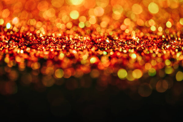 new year background with red glitter and bokeh