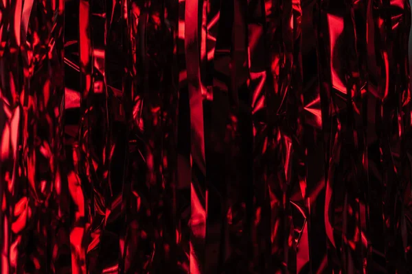Dark Red Streamers Christmas Background — Stock Photo, Image