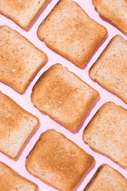 gevrek tost paterni üstten görünüm pembe yüzeyi