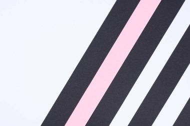çizgili modern beyaz, pembe ve siyah arka plan kopya alanı ile