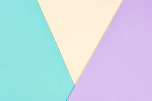 minimalistic modern yellow, blue, and purple abstract background with copy space