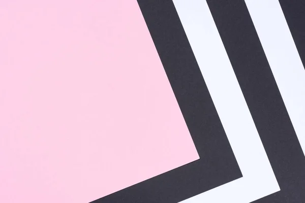 Geometrico Moderno Bianco Rosa Nero Sfondo Astratto Con Spazio Copia — Foto Stock