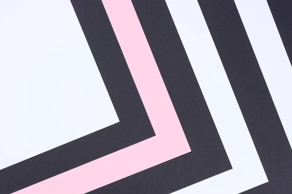 ミニマル モダンな白 ピンク 黒と抽象的な背景コピー スペース — ストック写真