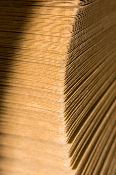 Selective focus of stack of cardboard papers — Stock Photo