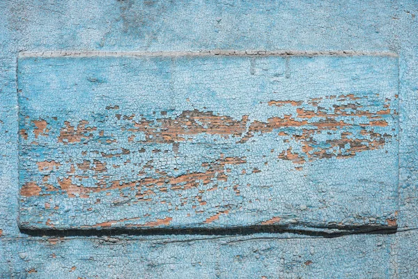 Draufsicht auf gealterten, blau verwitterten Holzhintergrund — Stockfoto