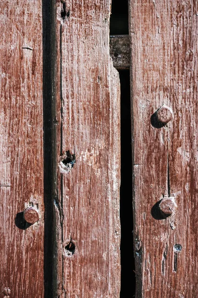 Close-up view of old brown wooden fence background — Stock Photo