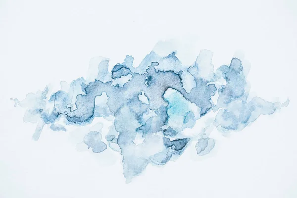 Abstrakte dekorative Hintergrund mit blauen Aquarell-Flecken — Stockfoto