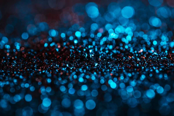 Fond de Noël avec des paillettes floues turquoise — Photo de stock