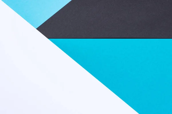 Абстрактный современный синий, белый и черный фон с копировальным пространством — стоковое фото