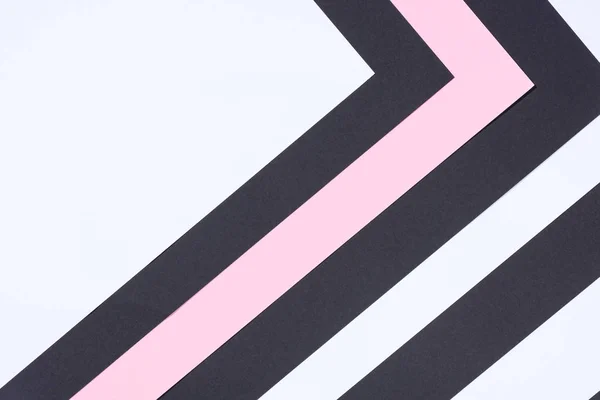 Semplice sfondo astratto moderno bianco, rosa e nero con spazio di copia — Foto stock