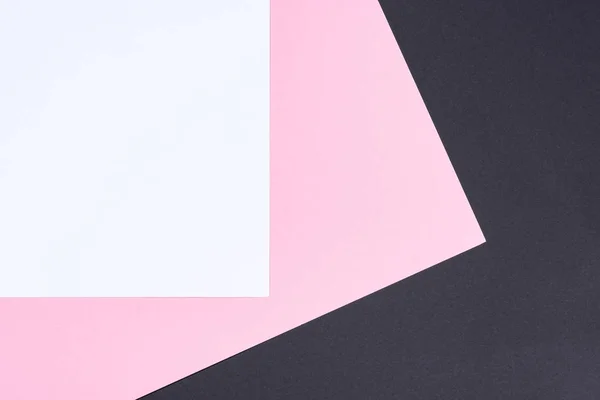 Simples moderno branco, rosa e preto abstrato fundo com espaço de cópia — Fotografia de Stock