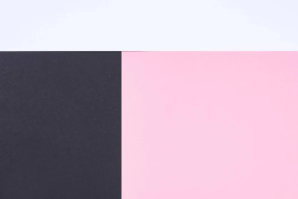 Minimalista moderno branco, rosa e preto fundo abstrato com espaço de cópia — Fotografia de Stock