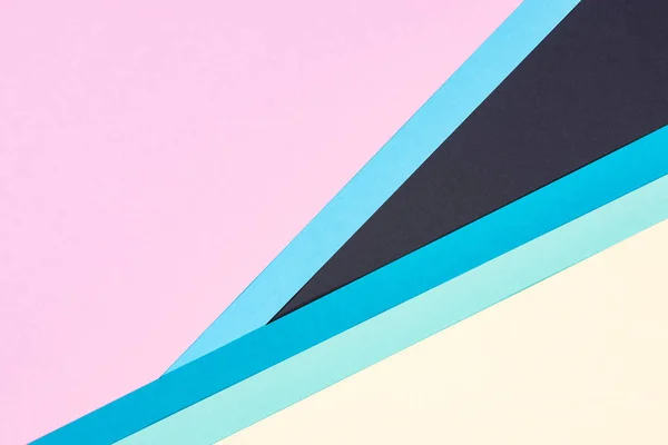 Abstracto moderno fondo azul, rosa, amarillo y negro con espacio de copia - foto de stock