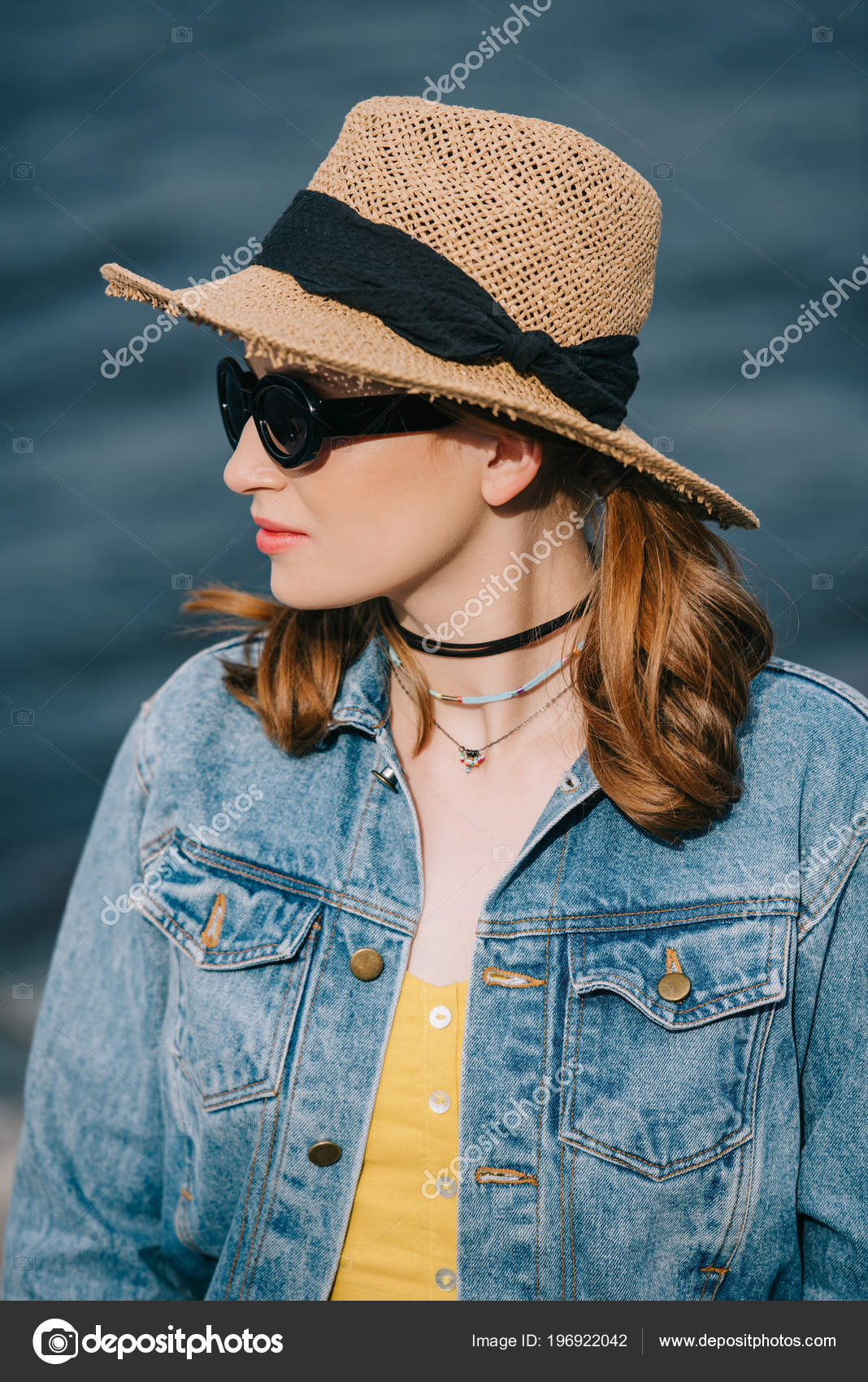 stylish girl with hat