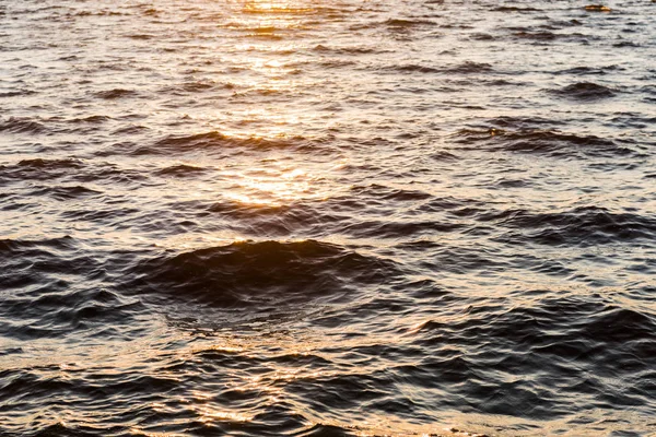 Beautiful Natural Background Wavy Sea Sunset — Stock Photo, Image