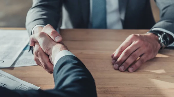 Cropped Shot Business Partners Shaking Hands — Stock Photo, Image