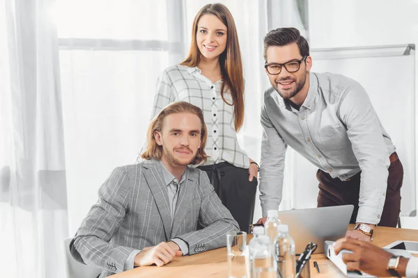 Business Team Looking Camera Office Space — Free Stock Photo