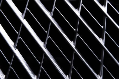 tam kare araba metal arka plan olarak ızgara