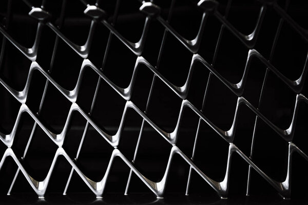 full frame of car metal grating as background
