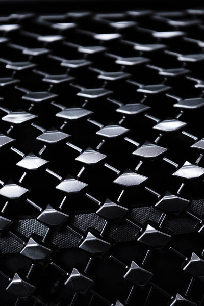 full frame of car metal grating as background