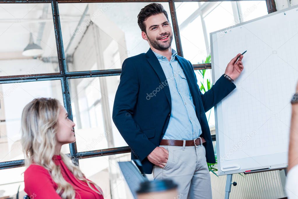 young businesspeople having meeting in office