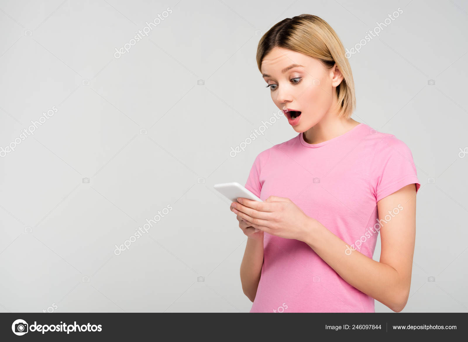 Blonde Teen In A Pink T Shirt