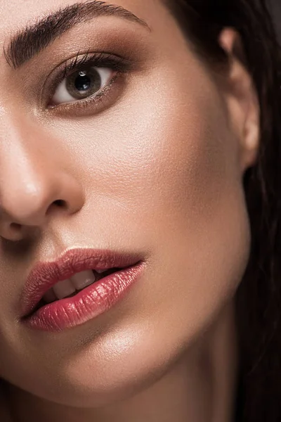 Close up of beautiful tender girl with perfect skin — Stock Photo