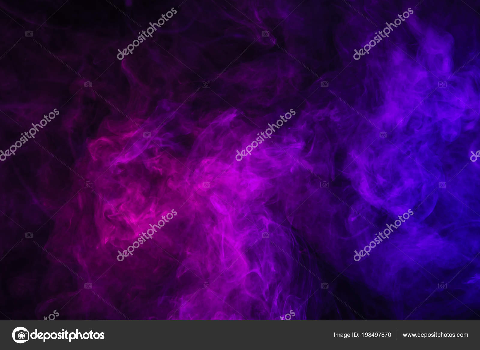 Violet Smoke Black Background Copy Space Stock Photo by ...