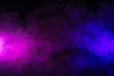 pink and purple smoke on abstract black background clipart