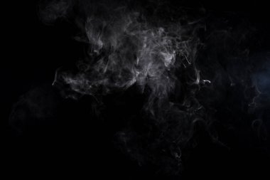 abstract background with grey steam on black clipart