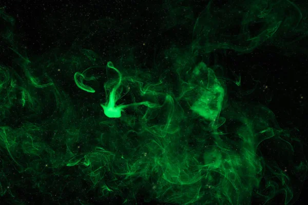 Mystical Background Green Smoke Black — Stock Photo, Image